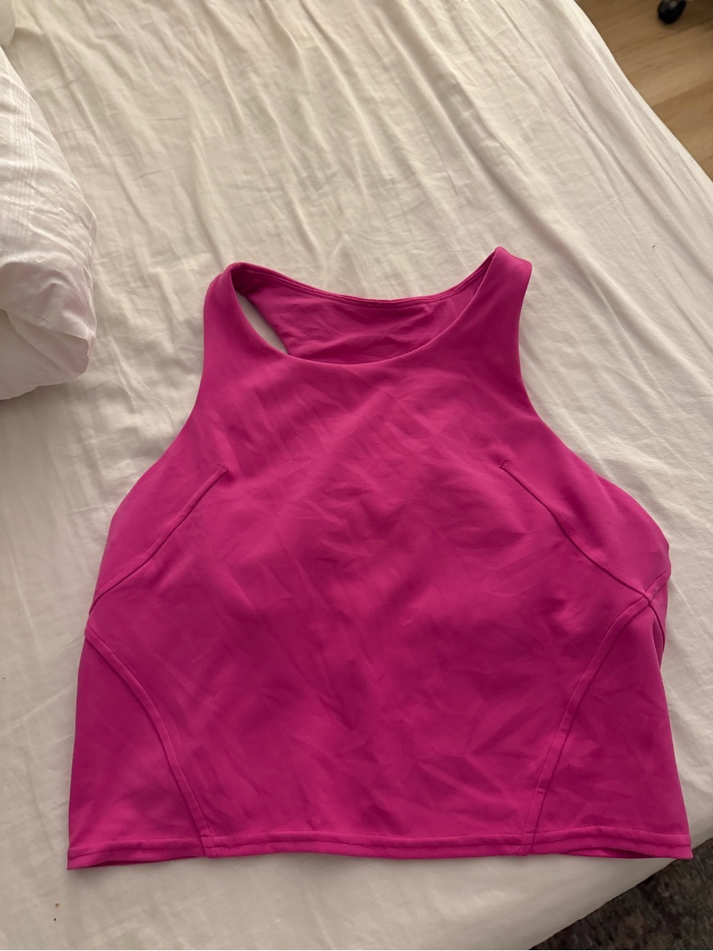 Lululemon Fuchsia High-Neck Crop Tank Top